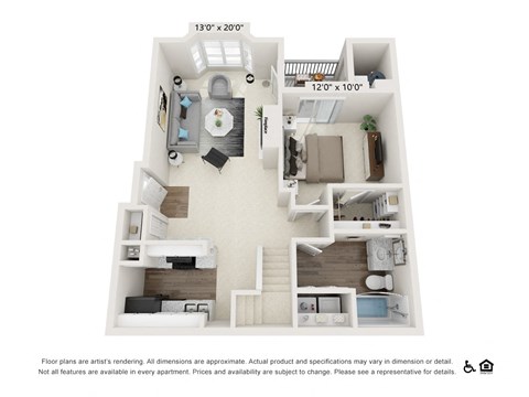 The Iris 1 Bed - 1 Bath |875 sq. ft.